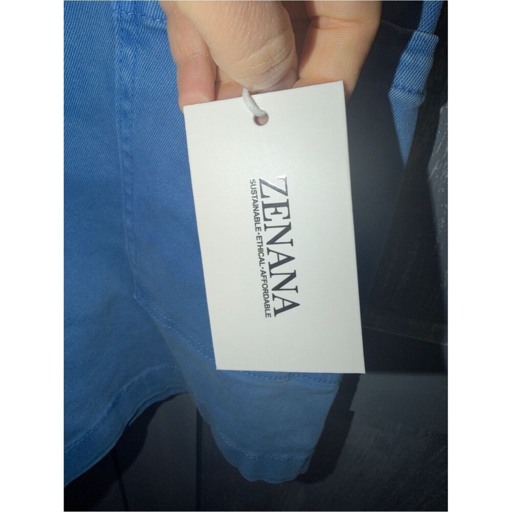 Zenana Blue Romper Overalls Size M NWT Casual Summer - Picture 6 of 8